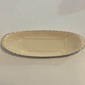 Lenox Butter Dish with Platinum Trim